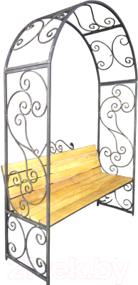 Скамья садовая Saniji С аркой С4 1550x500x2200