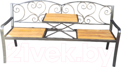 Скамья садовая Saniji Со столиком С34 1700x400x750- фото2