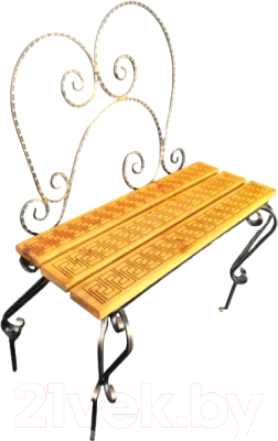 Скамья садовая Saniji Завиток С74 1000x400x450