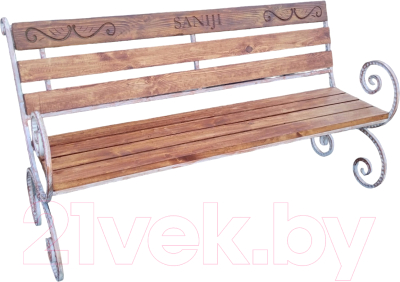 Скамья садовая Saniji С93 1660x420x850