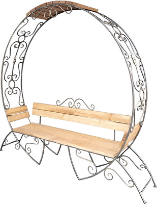 Скамья садовая Saniji С аркой С101 2300x500x2100- фото