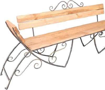 Скамья садовая Saniji Улыбка С102 2300x500x700- фото3