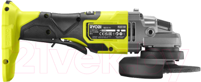 Угловая шлифовальная машина Ryobi RAG18X-0 / 5133005011- фото3
