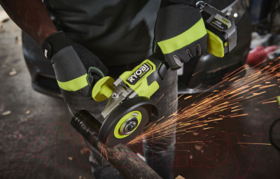 Угловая шлифовальная машина Ryobi RAG18X-0 / 5133005011- фото6