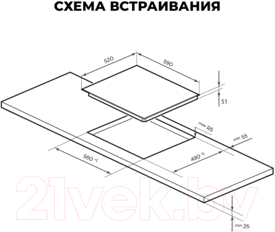 Электрическая варочная панель Lex EVH 642В BL- фото3