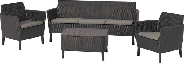 Комплект садовой мебели Keter Salemo 3-sofa Set / 258967