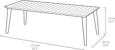 Стол пластиковый Keter Lima / 226562- фото3