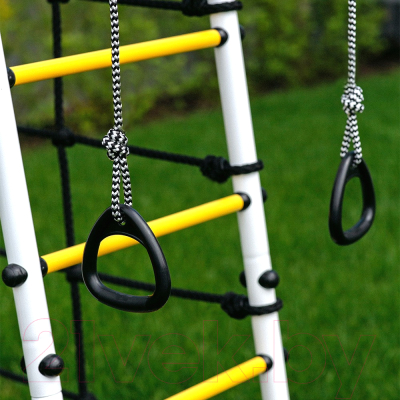 Игровой комплекс Romana Богатырь Плюс 2 / 103.12.06 гнездо качели, серый/желтый- фото2