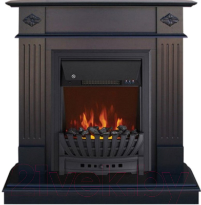 Каминокомплект Смолком Brighton STD-ASP + Aspen Black (темный орех)