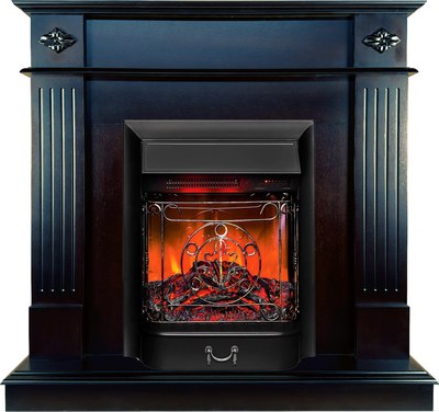 Каминокомплект Смолком Brighton STD-ASP + Majestic-S LUX BL LT (темный орех)- фото