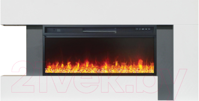 Каминокомплект Смолком Malibu V42 Vision 42 LED (бьянко белый/серый графит)- фото