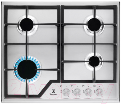 Газовая варочная панель Electrolux EGS6426SX- фото