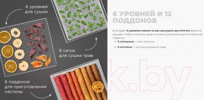 Сушильный шкаф для овощей и фруктов Redmond FD1105- фото10