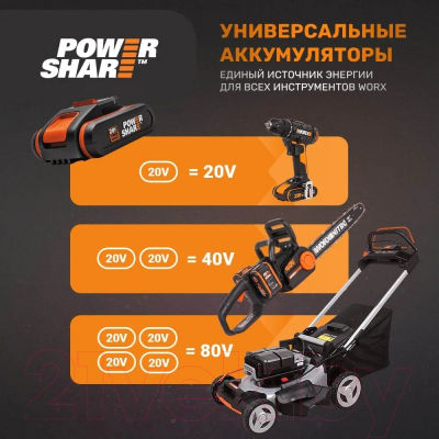 Электропила цепная Worx WG385E.9- фото7