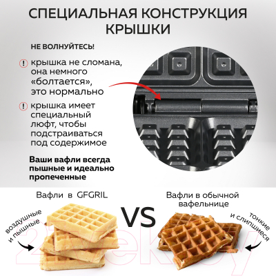 Вафельница GFGRIL GFW-015- фото8