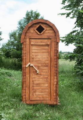 Дачный туалет КомфортПром Деревянный из лунного паза 1040х1200мм / 101223397- фото10