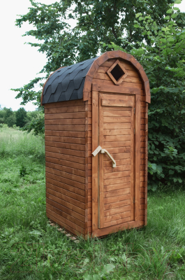 Дачный туалет КомфортПром Деревянный из лунного паза 1040х1200мм / 101223397- фото4