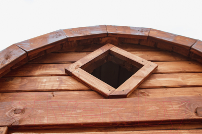 Дачный туалет КомфортПром Деревянный из лунного паза 1040х1200мм / 101223397- фото7