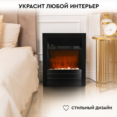 Электрокамин PLANTA PFP-FS600 (черный)- фото4
