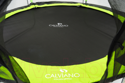 Батут Calviano D-252 (внешняя сетка, лестница, зеленый)- фото5