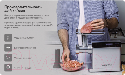 Мясорубка электрическая Garlyn Grind Pro- фото6