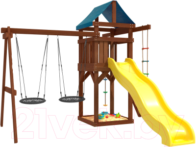 Игровой комплекс National Tree Company IgroWoods для улицы и дачи / ДП-6 Premium- фото