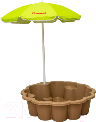 Песочница-бассейн Doloni Цветок с зонтиком 01235/01eco - фото