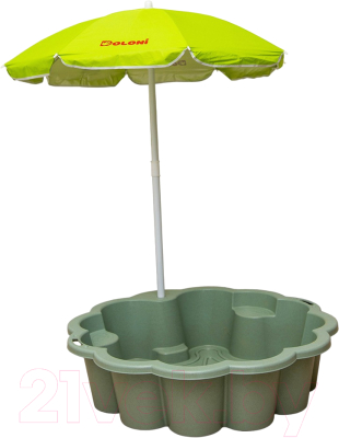 Песочница-бассейн Doloni Цветок с зонтиком 01235/03eco- фото