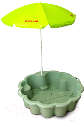 Песочница-бассейн Doloni Цветок с зонтиком 01235/03eco- фото2