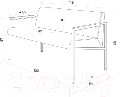 Диван садовый Monofix Юнта- фото6