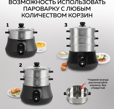 Пароварка стационарная GFGRIL GFS-11D- фото7