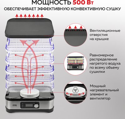 Сушилка для овощей и фруктов GFGRIL GFD-001- фото9