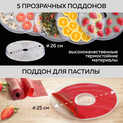 Сушилка для овощей и фруктов GFGRIL GFD-002- фото10
