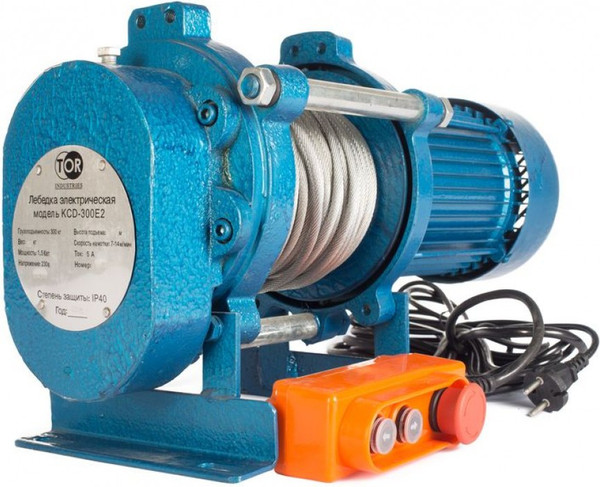 Лебедка электрическая TOR ЛЭК-300 E21 KCD 300кг 220 В с канатом 30 м (T) / 1026400- фото4, картинка4 Лебедка электрическая TOR ЛЭК-300 E21 KCD 300кг 220 В с канатом 30 м (T) / 1026400- фото4
