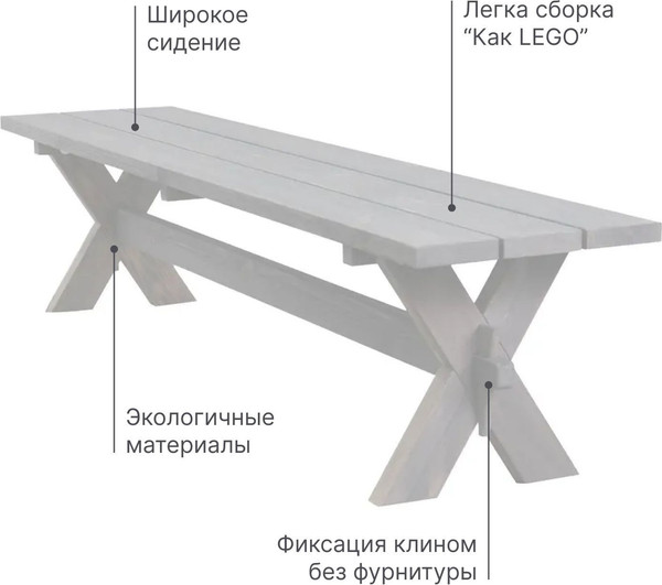 Скамья садовая Dipriz Д.25085- фото3