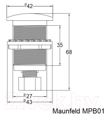 Пневмокнопка для измельчителя отходов Maunfeld MPB01- фото6