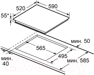 Индукционная варочная панель Maunfeld CVI594SF2MDGR Lux Inverter- фото7