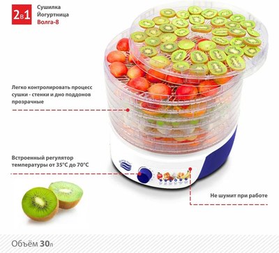 Сушилка для овощей и фруктов Великие Реки Волга-8- фото3