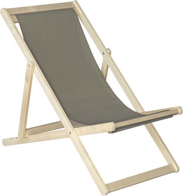 Шезлонг Мебелик Светло-серый- фото