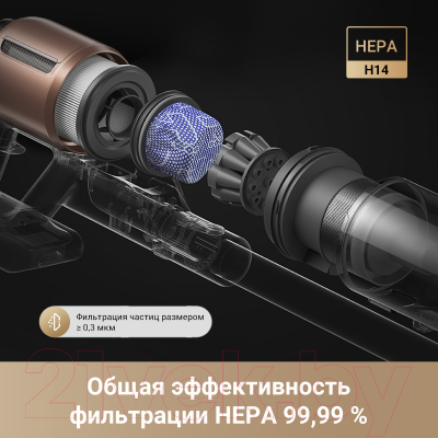 Вертикальный пылесос Dreame Cordless Vacuum Cleaner Z20 + Фен Dreame hairdryer Glory White- фото8