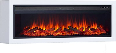 Каминокомплект Смолком Palermo F V60 Vision 60 LOG LED (бьянко белый)- фото