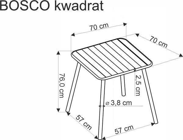 Стол садовый Halmar Bosco KW- фото9