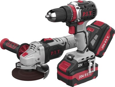 Угловая шлифовальная машина P.I.T PWS20H-125B + дрель PSB20H-10C / P0001-02- фото