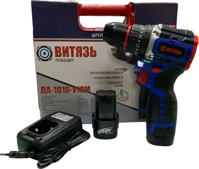 Аккумуляторная дрель-шуруповерт ВИТЯЗЬ ДА-1016-У10М БСП- фото