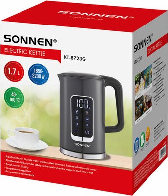 Электрочайник Sonnen KT-8723G / 454690 (серый)- фото8
