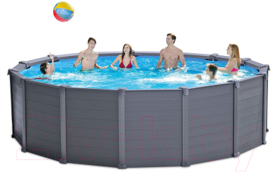 Каркасный бассейн Intex Graphite Gray Panel / 26384- фото7