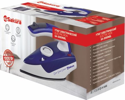 Дорожный утюг Sakura SA-3069NBL- фото2