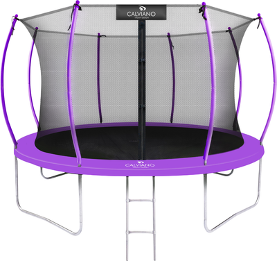 Батут Calviano 374см 12ft Inside master purple (с защитной сеткой)- фото