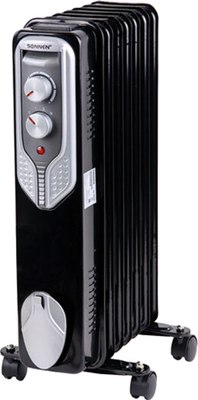 Масляный радиатор Sonnen DFN-07BL / 455310 (черный)- фото