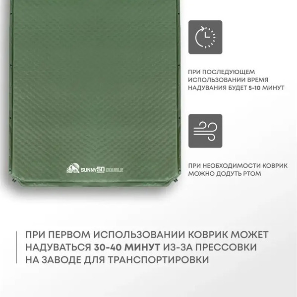Туристический коврик RSP Outdoor Sunny 50 Double / M-SUN-50-DBL-GN- фото6